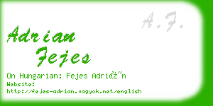 adrian fejes business card